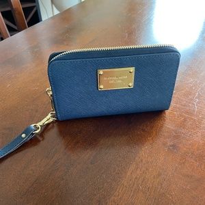 Navy Michael Kors Phone Wallet/Clutch